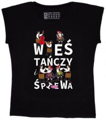 Opakowanie Koszulka FOLK damska czarna S - Wieś tańczy i...