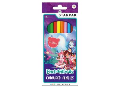 Kredki ołówekowe Enchanstimals 12 kolorów. Wydawca: Starpak. SmakLiter.pl Opakowanie Kredki ołówekowe Enchanstimals 12 kolorów