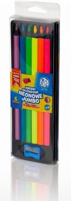 Opakowanie Kredki ołówkowe neonowe Jumbo 6 kolorów ASTRA