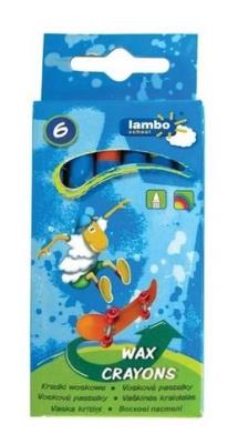 Opakowanie Kredki szkolne woskowe 6 kolorów LAMBO