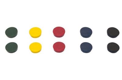 Opakowanie Magnesy BI-OFFICE okrągłe średnica 20mm 10sztuk mix kolorów