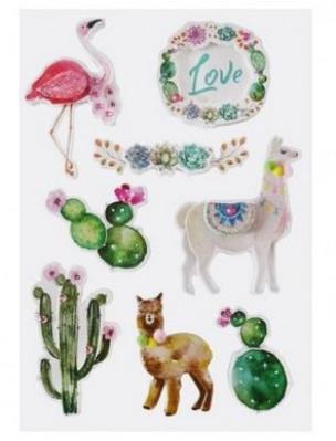 Opakowanie Naklejki 3D Lama Flaming