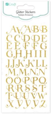 Okładka książki Naklejki z brokatem - alfabet 50szt