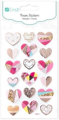 Okładka książki Naklejki z pianki - serca 18szt