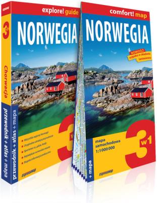 Norwegia 3w1: przewodnik + atlas + mapa. Autor: Duda Tomasz. SmakLiter.pl Okładka książki Norwegia 3w1: przewodnik + atlas + mapa