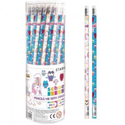 Ołówek z gumką. Wydawca: Starpak. SmakLiter.pl Opakowanie Ołówek z gumką