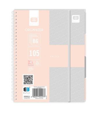 Organizer B6/105k.z przekładkami Black&Blue pastel. Wydawca: Noster. SmakLiter.pl Opakowanie Organizer B6/105k.z przekładkami Black&Blue pastel