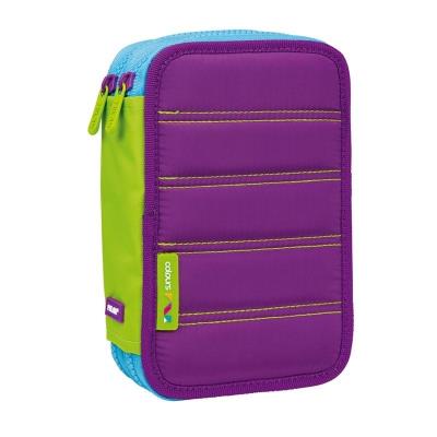 Opakowanie Piórnik 2 poz. z wyprawką Colours fiolet MILAN