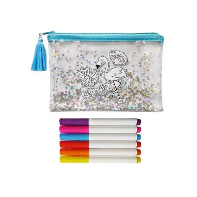 Okładka książki Piórnik do kolorowania z flamastrami flaming