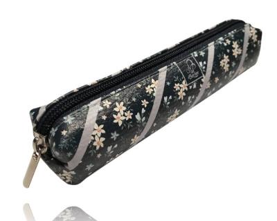 Opakowanie Piórnik mini prostokątny Kwiatki granatowe