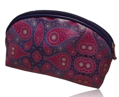 Opakowanie Piórnik owal/kosmetyczka oczka bordo/fuksja PO-07
