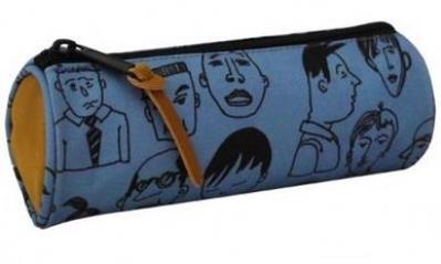 Opakowanie Piórnik tuba niebieski Twarze