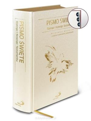 Okładka książki Pismo Święte ST i NT (biała oprawa, paginatory)
