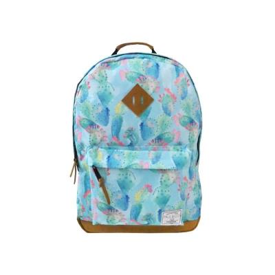 Opakowanie Plecak dwukomorowy niebieski Kaktusy