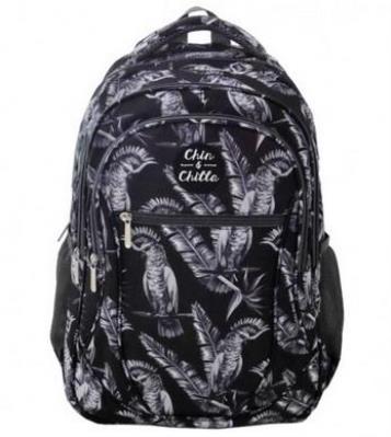 Opakowanie Plecak trzykomorowy czarny Ptaki