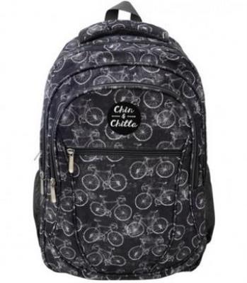 Opakowanie Plecak trzykomorowy czarny Rowery