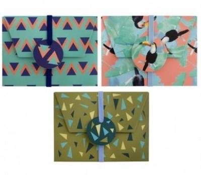 Opakowanie Pudełka prezentowe 3 sztuki Tukany różowe