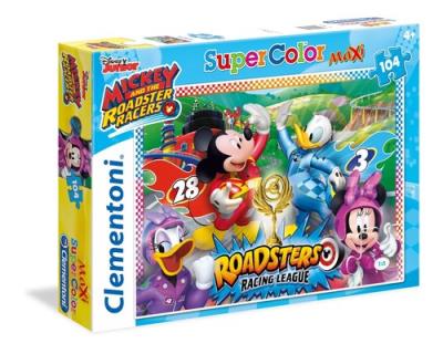 Opakowanie Puzzle 104 Super Color Maxi Mickey and the Roadster Racers