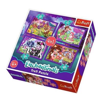 Opakowanie Puzzle 4w1 Zabawa z pupilami Enchantimals