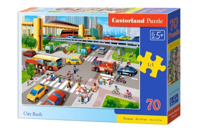 Puzzle 70 City Rush CASTOR. Wydawca: Castorland. SmakLiter.pl Opakowanie Puzzle 70 City Rush CASTOR