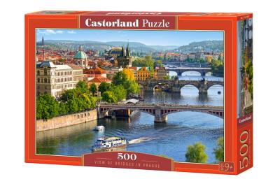 Opakowanie Puzzle View of Bridges in Prague 500