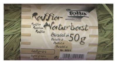Opakowanie Rafia naturalna jasnozielona 50g