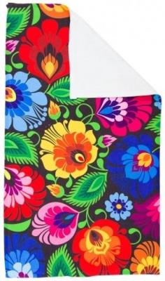 Opakowanie Ręcznik - łowicki czarny 30x50 cm FOLKSTAR