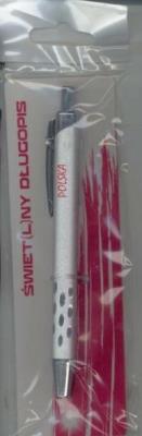 Opakowanie Świetlny długopis MŚ - Biały. Polska