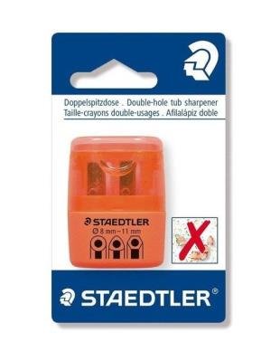 Opakowanie Temperówka podwójna z pojemnikiem pomarańczowa neon