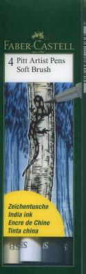 Opakowanie Zestaw 4 pisaków Pitt Artist Pens Soft Brush
