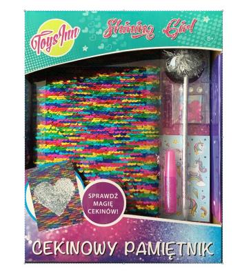 Opakowanie Zestaw pamiętnik cekinowy multicolor