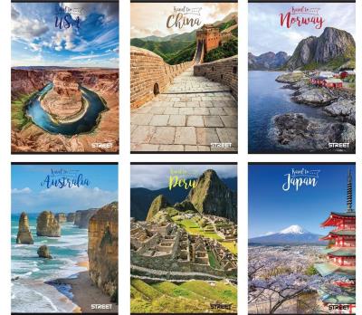 Opakowanie Zeszyt A5/54K linia Travel (10szt) STREET