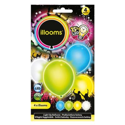 Opakowanie BALONY LED KOLOROWE 4 SZTUKI
