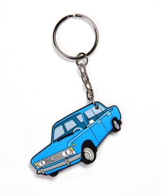 Opakowanie BRELOK GUMOWY AUTA PRL DUŻY FIAT NIEBIESKI