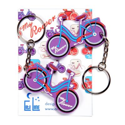 Opakowanie BRELOK GUMOWY ROWER DAMSKI FIOLETOWY
