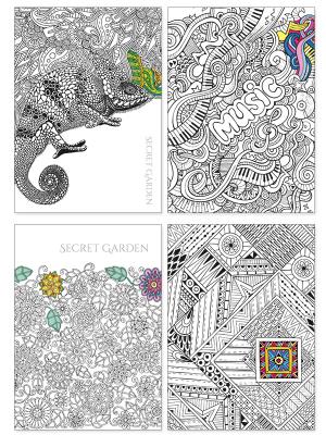 Opakowanie BRULION A4 96K KRATKA SECRET GARDEN DO SAMODZIELNEGO POMALOWANIA