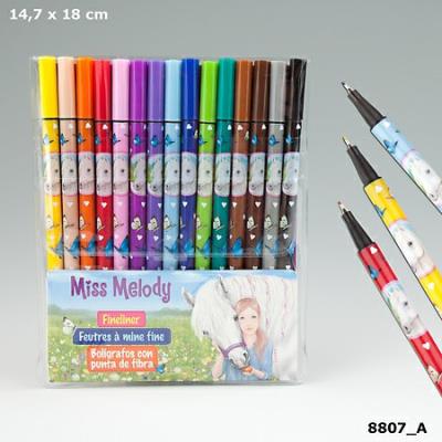 CIENKOPISY MISS MELODY 15 KOLORÓW 8807A. Wydawca: PLUS-Z. SmakLiter.pl Opakowanie CIENKOPISY MISS MELODY 15 KOLORÓW 8807A