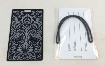 Opakowanie ETYKIETA NA WALIZKĘ GRAY MONO CZARNA BLK