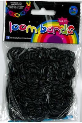 Opakowanie GUMKI LOOM BANDS 300 SZT CZARNE 