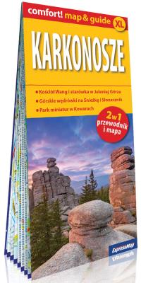 Okładka książki Karkonosze laminowany map&guide XL 2w1: przewodnik i mapa
