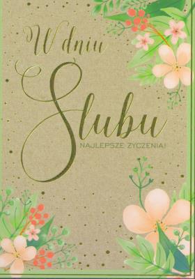 Okładka książki Karnet W dniu Ślubu Najlepsze życzenia! PP-2095