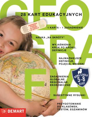 Karty edukacyjne - geografia. Autor: Opracowanie zbiorowe. SmakLiter.pl Okładka książki Karty edukacyjne - geografia