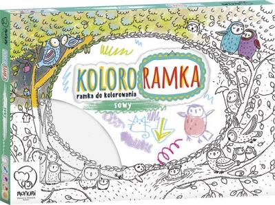 KOLOROWANKA RAMKA DO ZAWIESZENIA SOWY ŚREDNIA. Autor:   Praca zbiorowa. SmakLiter.pl Okładka książki KOLOROWANKA RAMKA DO ZAWIESZENIA SOWY ŚREDNIA