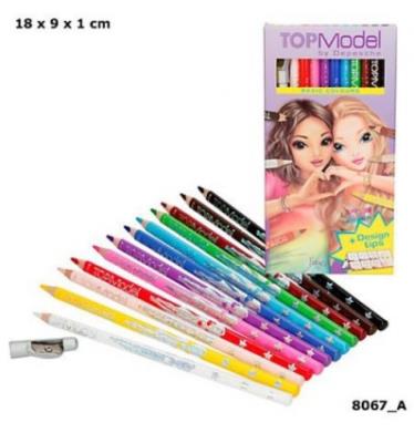 KREDKI TOP MODEL 12 KOLORÓW 8067A. Wydawca: PLUS-Z. SmakLiter.pl Opakowanie KREDKI TOP MODEL 12 KOLORÓW 8067A