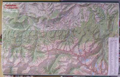 MAPA ŚCIENNA TATRZAŃSKI PARK NARODOWY 1:30 000. Autor: Opracowanie zbiorowe. SmakLiter.pl Okładka książki MAPA ŚCIENNA TATRZAŃSKI PARK NARODOWY 1:30 000