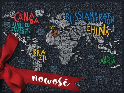 Opakowanie MAPA ZDRAPKA ŚWIAT TRAVEL MAP LETTERS WORLD