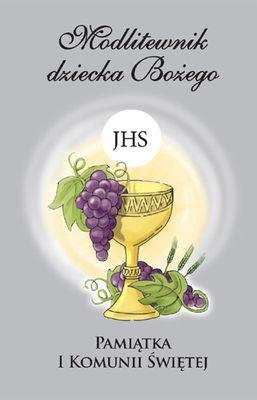 Okładka książki MODLITEWNIK DZIECKA BOŻEGO PAMIĄTKA I KOMUNII ŚWIĘTEJ WERSJA DLA CHŁOPCÓW (SZARY)