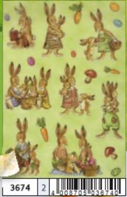 Opakowanie NAKLEJKI DECOR ZAJĘCZA RODZINA 3674