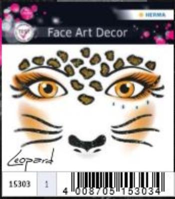 Opakowanie NAKLEJKI DO ZDOBIENIA TWARZY LEOPARD 15303
