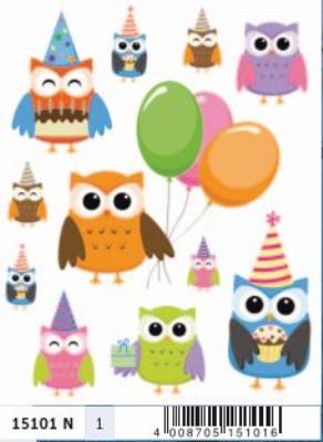 Opakowanie NAKLEJKI NA OKNO SOWY 15101